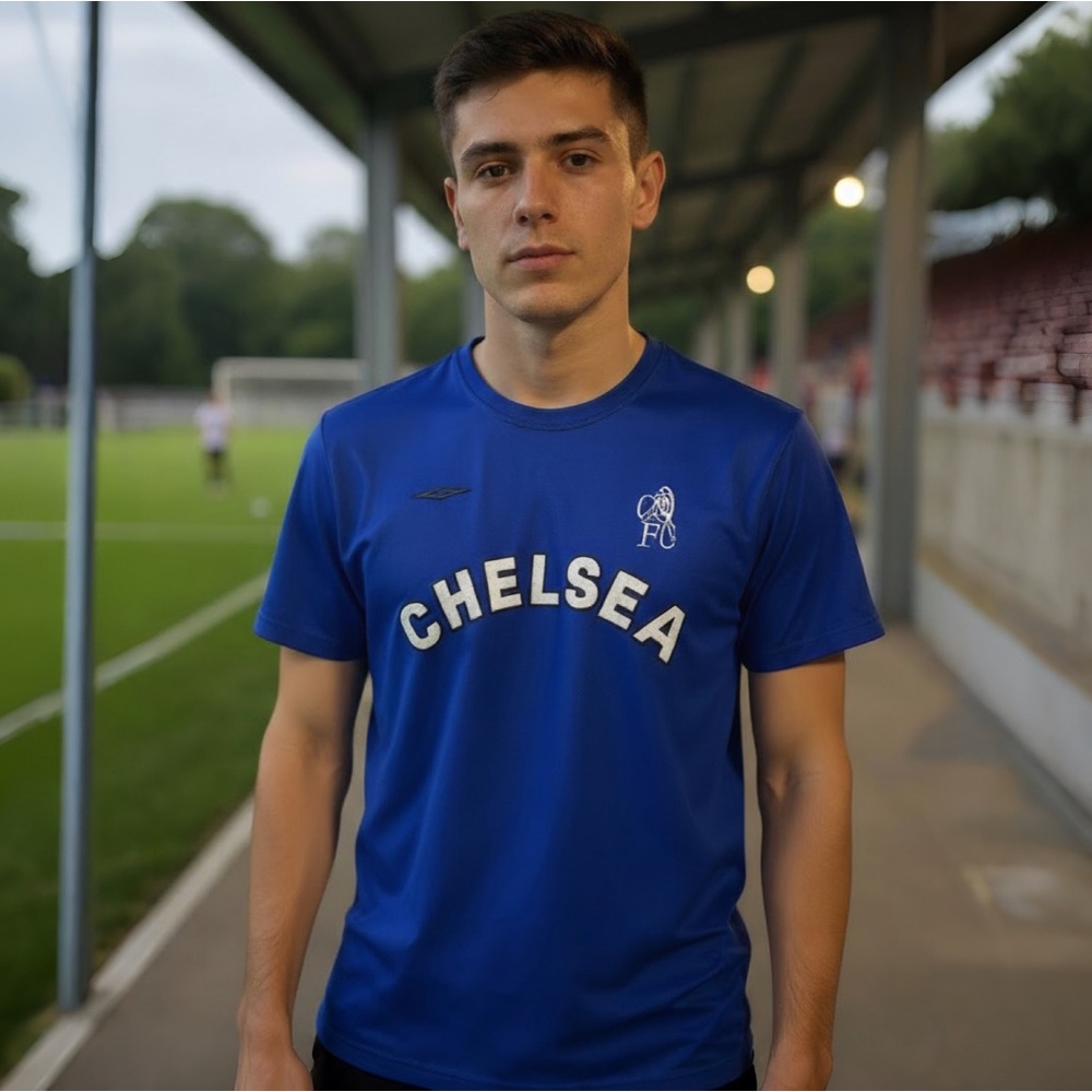 [L] CHELSEA FC Vintage Umbro Reversible Jersey 55054 Blue Football Soccer Men’s